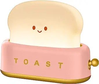 Adorable Toaster night light Toaster Lamp, Toast Lamp, Teen Girls Room, Cute Desk Decor, Living Room Aesthetic, Hangout Room, Small Lamp, Cute Desk, Kawaii Accessories