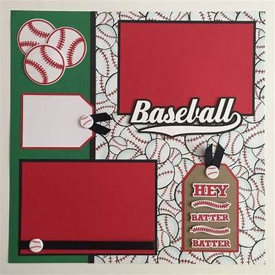 Handmade "Baseball" 12"x12" Scrapbook Page, Hey Batter, Layout ... Baseball Scrapbook, Scrapbooking Sports, Premade Scrapbook Layouts, Bridal Shower Scrapbook, Independent Day, Scrapbook Boys, Birthday Scrapbook, Album Scrapbook, Premade Scrapbook