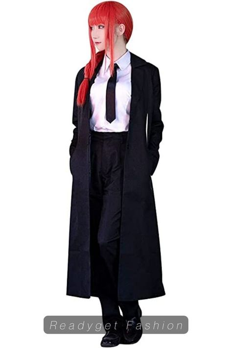 Chainsaw Man Makima Cosplay Costume Anime Outfit Uniform Women's Jacket Suit Set with Tie for Halloween Makima Cosplay, Chainsaw Man Makima, Black Coat Outfit, Anime Outfit, Costume Anime, Unique Costumes, Jacket Suit, Mens Halloween Costumes, Anime Costumes