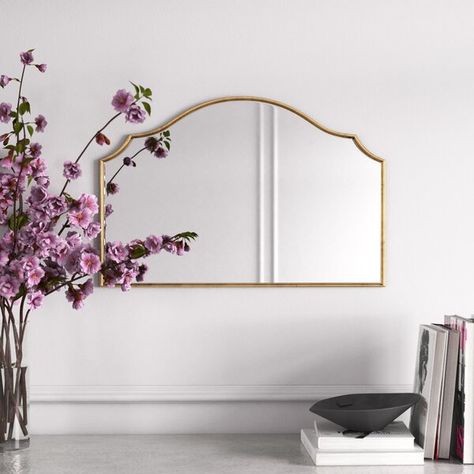 Kelly Clarkson Home Moniqeu Arch Wall Mirror & Reviews | Wayfair Entry Way Mirrors, Dining Room Mirror, Arch Floor Mirror, Arch Wall Mirror, Mirror Drawings, Entry Mirror, Arch Wall, Kelly Clarkson Home, Mirror Metal