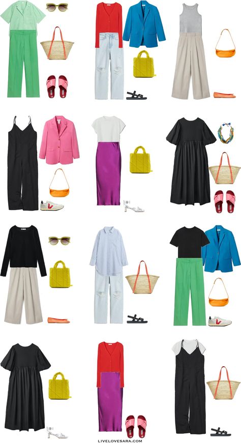 How to Use a Colour Wheel to Help You Build a Summer Capsule Wardrobe - livelovesara Capsule Wardrobe Casual, Colorful Wardrobe, Color Combos Outfit, Colour Wheel, Color Trends Fashion, Summer Capsule, Summer Capsule Wardrobe, Mode Casual, Fashion Capsule