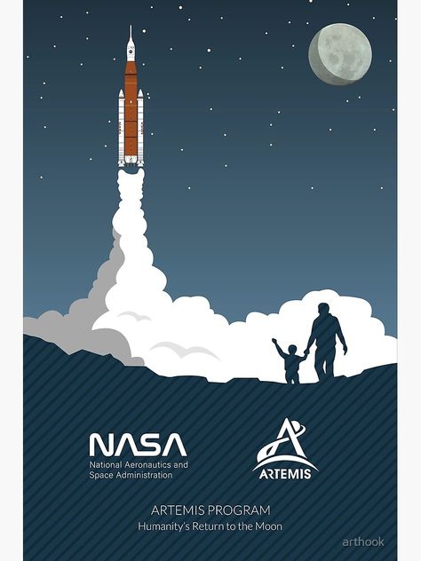 Rocket Poster Design, Space Exploration Poster, Aerospace Poster, Artemis Rocket, Artemis Poster, Programming Poster, Nasa Vintage Posters, Space Poster Design, Nasa Posters