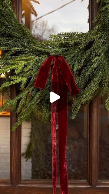 Mckenna Barry, Interior Cottage, Cottagecore Christmas, Red Velvet Ribbon, Cottage Christmas, Cottage Core Aesthetic, Christmas 2024, Christmas Countdown, Christmas Garland