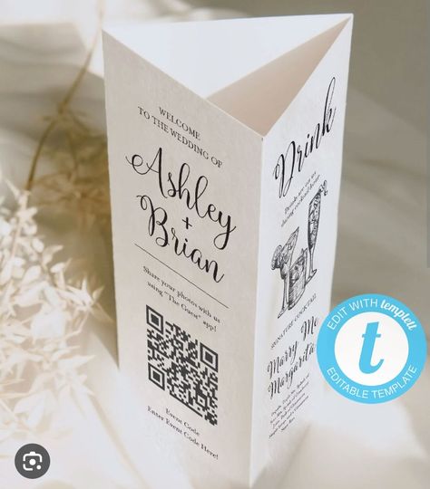 Table Number And Menu Wedding, Table Numbers And Menu Wedding, One Menu Per Table Wedding, Tri Fold Table Numbers, Wedding Table Notes, Wedding Table Trifold, Wedding Etsy Ideas, Wedding Table Menu Ideas, Trifold Wedding Table Number