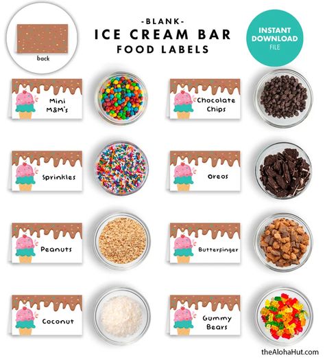 Teacher Appreciation Ice Cream Bar, Teacher Appreciation Ice Cream, Ice Cream Sundae Fundraiser, Work Ice Cream Social, Office Ice Cream Social, Class Ice Cream Sundae Party, Ice Cream Party Bar, Candy Buffet Bar, Ice Cream Sundae Party