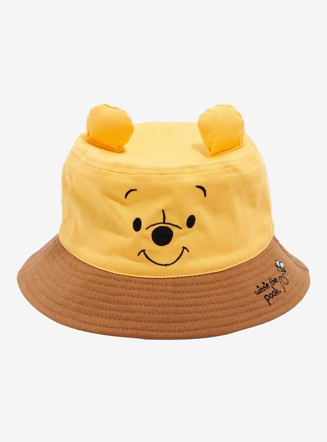 The sun can get hot in the Hundred Acre Wood! Grab this bucket hat embroidered with Pooh Bear's face with his ears up top.100% cottonImported Winnie The Pooh And Honey Pot Costume, Winnie The Pooh Aesthetic Outfit, Cute Winnie The Pooh Costumes, Winnie The Pooh Things, Cute Disney Stuff, Disneyland December, Winnie The Pooh Stuff, Winnie The Pooh Clothes, Winnie The Pooh Birthday Decorations