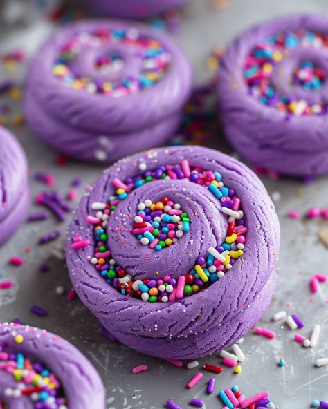 Unicorn Poop Cookies, Purple Food Coloring, Purple Food, Unicorn Poop, Candy Sprinkles, Grilled Cheese Recipes, Delish Recipes, Colorful Candy, Cookies Ingredients