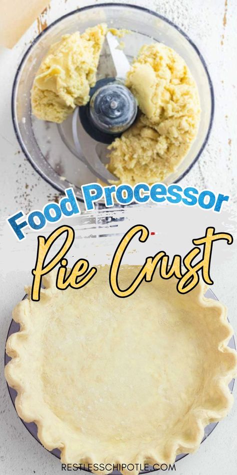 Pie Crust With Food Processor, Blender Pie Crust, 9 Inch Deep Dish Pie Crust Recipe, Pie, Quiche, Pie Crust Recipe In Food Processor, Pie Crust Made In Food Processor, Large Pie Crust Recipe, All Butter Pie Crust Food Processor