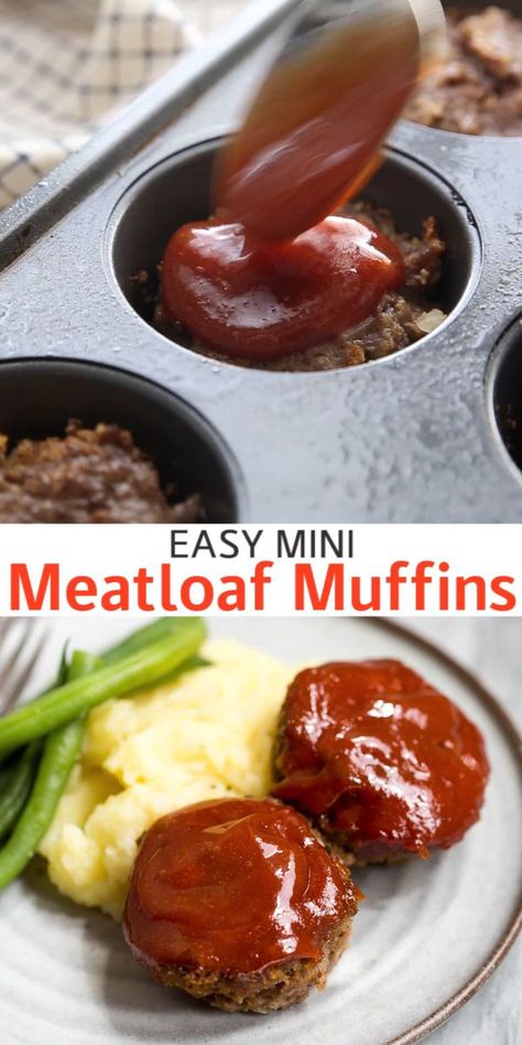 Easy Mini Meatloaf Recipe, Easy Mini Meatloaf, Mini Meatloaf Recipe, Mini Meatloaf Muffins, Meatloaf Sauce, Mini Meatloaf, Traditional Meatloaf, Meatloaf Dinner, Delicious Meatloaf