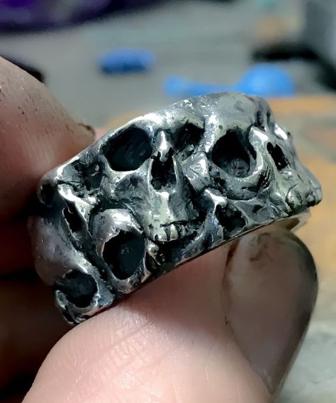 Metal Head Jewelry, Mens Goth Jewelry, Punk Rings Men, Goth Rings Aesthetic, Alt Rings, Goth Rings, Gothic Jewelry Rings, Hard Jewelry, Goth Jewellery