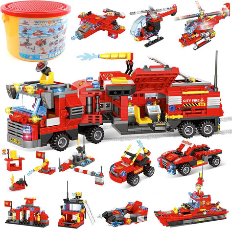 Exercise N Play Early Learning Creative #DIY #Construction #Toy for Boys Girls with Storage Bucket (City Police) (Firehouse)#Buildingblocks#Firetruck#Unlimitedfun#explore#becreative#amazonfinds Construction Toys For Boys, Mobile Command Center, Rescue Helicopter, Toy Fire Trucks, Helicopter Toy, Engineering Gifts, Rescue Vehicles, Construction Toy, Fire Fighter