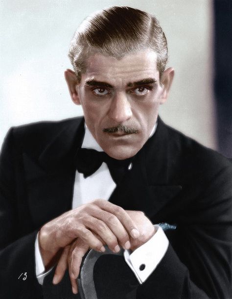 Boris Karloff, 1934 Camberwell London, Frankenstein 1931, Portrait Album, Boris Karloff, Classic Actors, Bela Lugosi, Colorized Photos, Famous Monsters, William Henry