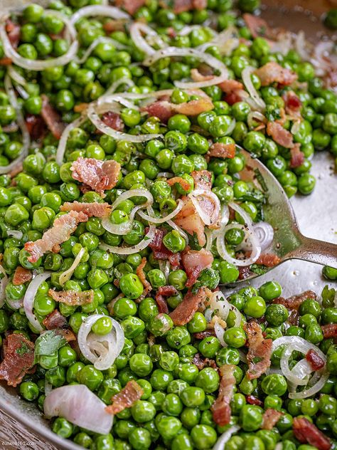 Green Pea Side Dish, Healthy Green Side Dishes, Peas Thanksgiving Side Dish, Peas And Onions Side Dish, Green Side Dishes For Thanksgiving, Recipes With Green Peas, Green Vegetable Side Dish Thanksgiving, Peas And Corn Recipes, Canned Pea Recipes