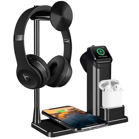 The Aluminum All-In-One Wireless Charging Station for Apple Watch, iPhone and More Ipad Charger Station, Apple Charging Stand, 3 In 1 Wireless Charger Station, Multiple Device Charging Station, Apple Watch And Phone Charging Stand, Apple Charging Station, Apple Smartphone, Airpods Apple, Iphone Dock