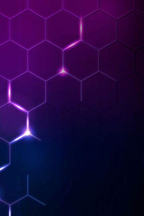 Digital technology background with hexagon border in dark purple tone | free image by rawpixel.com / Hein Dark Purple Background, Purple Aura, Science Background, Purple Tone, Background Powerpoint, Free Illustration Images, Digital Abstract, Canva Tutorial, Technology Background