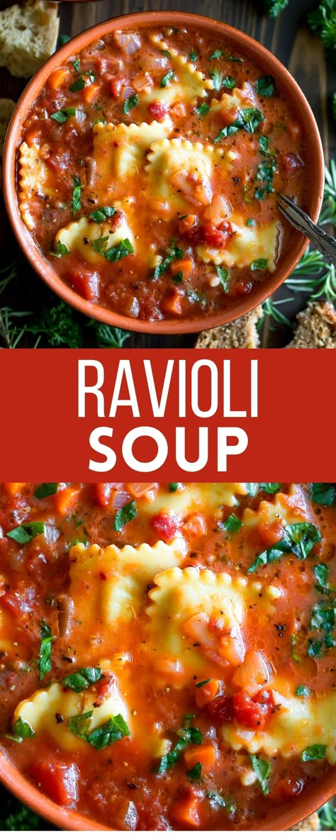 Ravioli Soup photo collage