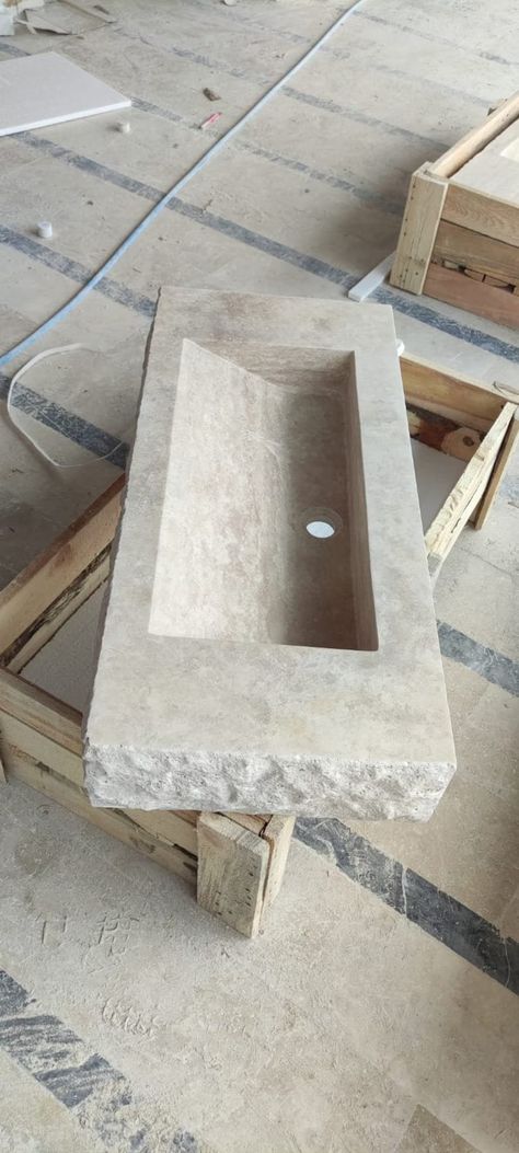 Travertine Marble Sink, Wall Mounted Marble Sink Handmade Travertine Sink, Natural Stone, Basin, Travertine Sink for Bathroom, Marble - Etsy Spain Stone Vessel Sink Bathroom Vanity, Natural Stone Vanity, Lusso Stone Basin, Stone Bathroom Basin, Bathroom Stone Sink, Trough Sink Bathroom Double, Stone Sink Bathroom, Travertine Sink, Stone Washbasin