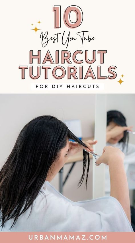 Easy At Home Haircut, Do It Yourself Haircut, Easy Diy Haircut For Women, At Home Haircuts For Women Diy, Diy Haircuts For Women, Diy Lob Haircut Tutorial, Diy Haircut Long Hair, Diy Haircut Layers Medium, How To Trim Your Own Hair