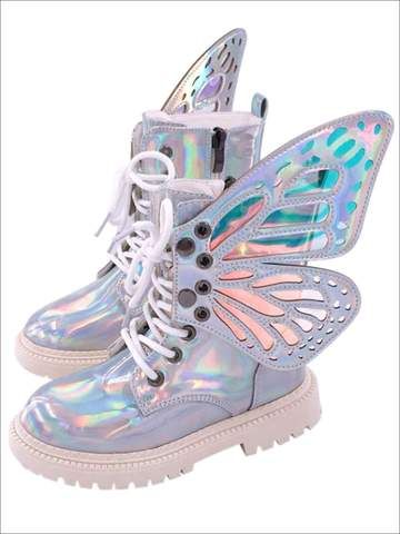 Butterfly Rainbow, Strap Boots, Doc Martens Outfit, Butterfly Shoes, Wing Boots, Rainbow Sneakers, Kawaii Shoes, Boot Straps, Colorful Butterfly