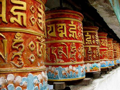 Wooden Scriptures #Buddhist #Monastery #Sikkim #religion #divine #paintings #sacred Gangtok, Nepal Travel, Prayer Flags, Tibetan Buddhism, Spinner Ring, Filigree Design, South Asia, Oxidized Silver, Incredible India