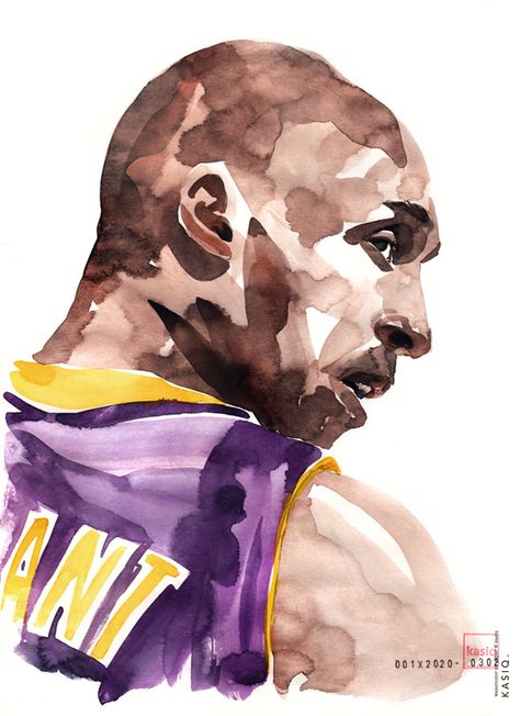 Kobe Bryant Painting, Kobe Bryant Art, Hair Jordan, Draw Face, Trill Art, King Lebron, Kobe Bryant Pictures, Illustration Series, Tufted Rugs