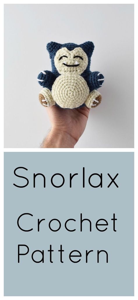 Free Snorlax Amigurumi Pattern! Mermaid Crochet, Pokemon Crochet, Pokemon Crochet Pattern, Amigurumi Rabbit, Crochet Pokemon, Pokemon Pattern, Crochet Animal, Animal Patterns, Amigurumi Free Pattern