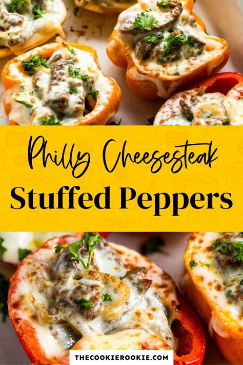 Philly Cheese Steak Stuffed Peppers, Philly Cheesesteak Stuffed Peppers, Cheesesteak Stuffed Peppers, Keto Stuffed Peppers, Easy Stuffed Peppers, Cheese Stuffed Peppers, Cheese Steak, Philly Cheesesteak, Pepper Steak