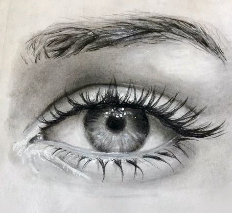 Eye Pencil Shading, Realistic Art Black And White, Eyes Reference Realistic, Eye Drawing Shading, Eye Drawing Charcoal, Shaded Eye Drawing, Eyes Pencil Shading, Eyes Black And White Drawing, Realistic Black And White Drawings