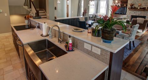 What is the Right Height for a Kitchen Island Countertop or Breakfast Bar? Kitchen Island With Sink And Dishwasher, Kitchen Island Height, Countertop Concrete, Island With Stove, Kitchen Island With Stove, Island Countertop, Kitchen Island With Sink, Best Kitchen Sinks, Outdoor Kitchen Countertops