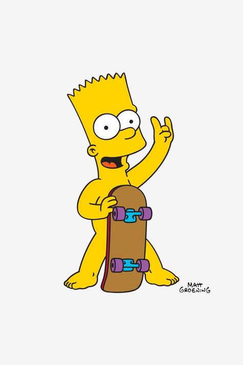 Bart Simpson Skateboarding, Bart Simpson Tattoo, Bart Simpson Drawing, Simpson Tattoo, Bart Simpson Art, Funny Princess, Simpsons Tattoo, Simpsons Drawings, Simpsons Characters