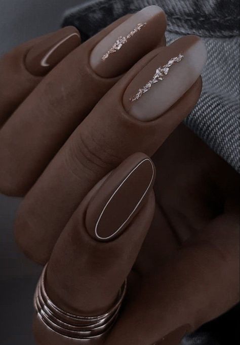 Fall Nails Black Women, Nail Asthetic, Cute Fall Nails, Nails September, Minimal Nail, Simple Fall Nails, Idea Nail, Boho Nails, Fall Nail Trends