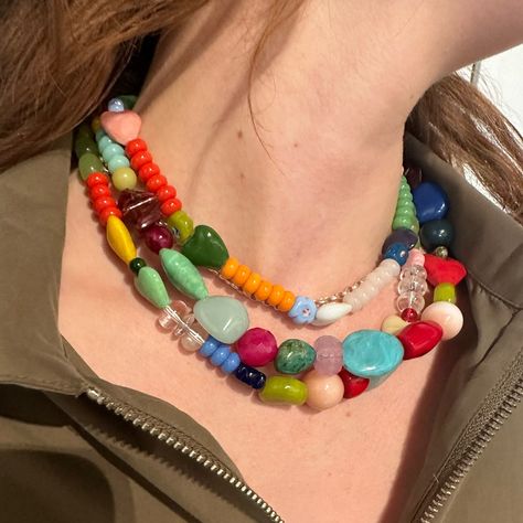 Made by your friends (us). We’ve made some more colourful necklaces for you. Using found and collected glass beads. Each one is unique. Colourful Necklace, Glass Beads, Jewelry Necklaces, Necklaces, Ceramics, With Friends, Beads, Glass, On Instagram