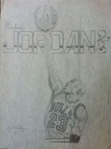 Michael Jordan in pencil Micheal Jordan Drawings, Michael Jordan Sketch, Michael Jordan Dibujo, Michael Jordan Drawing, Jordan Sketch, Denis Rodman, Jordan Bulls, Micheal Jordan, Easy Doodles