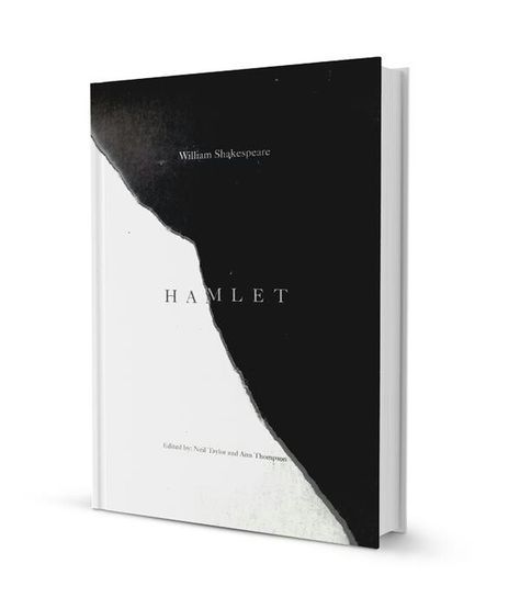 Hamlet; William Shakespeare Minimalist Poetry Book Cover, Poetry Books Cover, Book Covers Minimalist, Black Book Cover Design, Hamlet Book Cover, Minimalist Cover Page, Minimalistic Book Cover, Black And White Book Cover, Zipeng Zhu