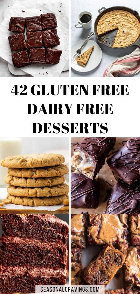 Dairy Free Desserts, Dairy Free Deserts, Non Dairy Desserts, Deny Yourself, Gluten Free Dairy Free Dessert, Dairy Free Baking, Dessert Treats, Gluten Free Meal Plan, Dessert Sans Gluten