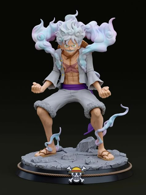 Luffy Gear 5 Statue, One Piece Figures Collection, One Piece Gear 5, Action Figure One Piece, Easy Clay Sculptures, Character Statue, One Piece Figure, Luffy Gear 5, Gear 5