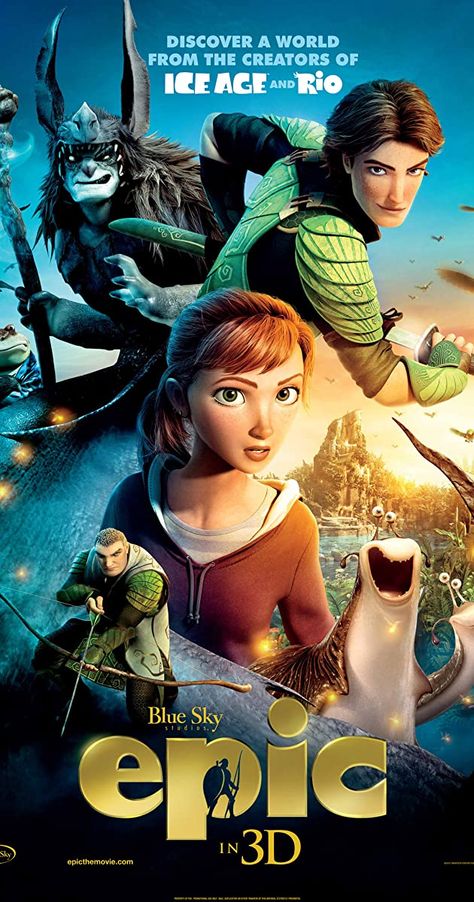 Epic Movie 2013, Epic 2013, Animated Movie Posters, Good Animated Movies, Epic Movie, Rudyard Kipling, Film Disney, Childhood Movies, Animation Movie