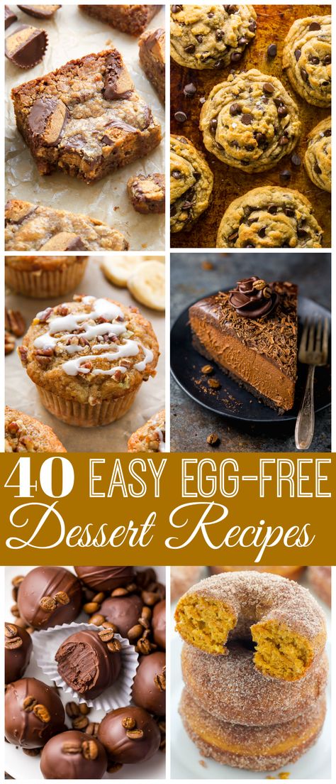 Egg Free Dessert, Egg Free Dessert Recipes, Desserts Without Eggs, Baking Without Eggs, Egg Free Desserts, Egg Free Cakes, Egg Free Baking, Egg Free Cookies, Liver Care