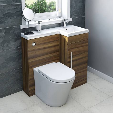 Sink Toilet Combo, Small Bathroom Solutions, Small Bathroom Styles, Toilet And Sink Unit, Bathroom Sink Units, Corner Toilet, Small Toilet Room, Small Bathroom Interior, Small Bathroom Sinks