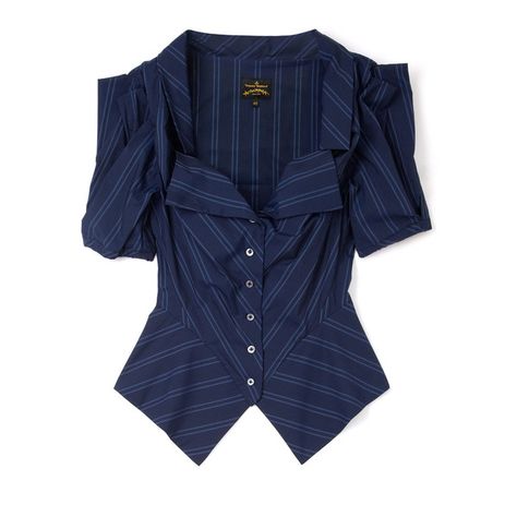 Vivienne Westwood Anglomania Blue Poppy Structured Blouse (130 AUD) ❤ liked on Polyvore featuring tops, blouses, shirts, jackets, shirt blouse, blue top, roll sleeve shirt, blue blouse and roll sleeve blouse Sunday Top, Woman Costume, Sunday Dress, Cat Woman, Diy Vetement, Expensive Taste, Vivienne Westwood Anglomania, Making Stuff, Blue Poppy