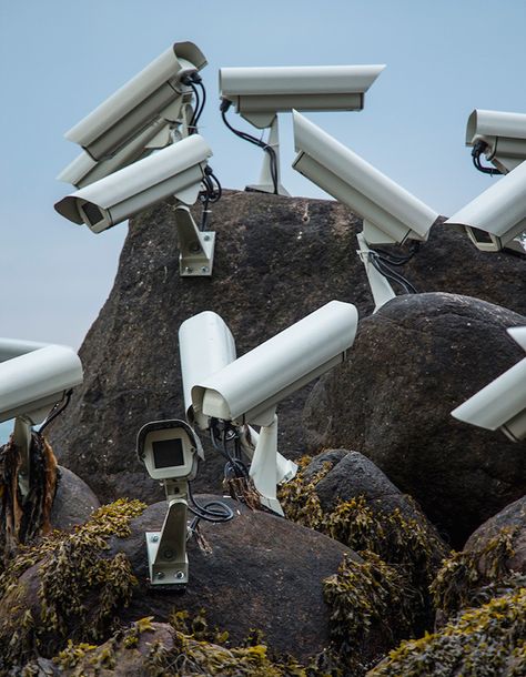 Artist Jakub Geltner Installs Surveillance Cameras Into Public Spaces | iGNANT.de Sea Sculpture, Satellite Dish, Camera Art, Welcome To Night Vale, Security Cameras, Surveillance Cameras, Foto Art, Surveillance Camera, Aarhus