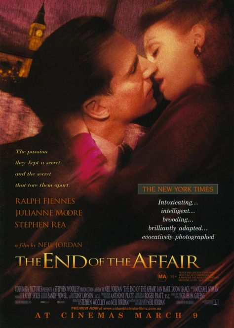 The End of the Affair The End Of The Affair, End Of The Affair, The English Patient, The Affair, Graham Greene, Ralph Fiennes, Romantic Stories, Film Inspiration, Julianne Moore