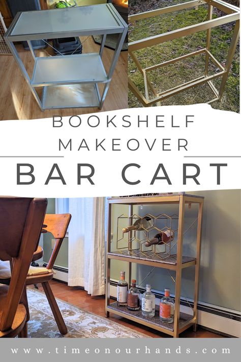 Upcycled decor. Bookshelf makeover. Bar cart. Upcycled Bookshelf, Bar Makeover, Old Bookshelf, Leftover Tile, Bookshelf Makeover, Old Bookshelves, Upcycled Decor, Decor Bookshelves, Decor Bookshelf