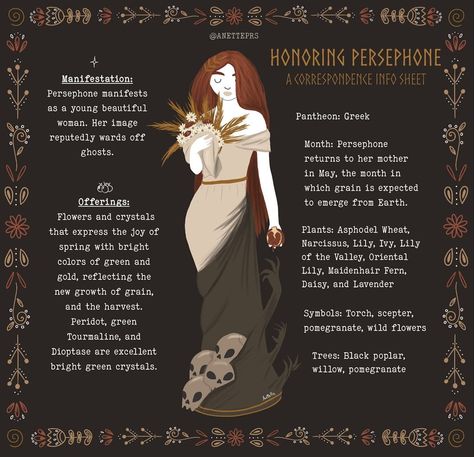 Goddess Of Agriculture, Persephone Goddess, Goddess Magick, Claim To Fame, Greek Mythology Gods, Wiccan Magic, Witch Spirituality, Eclectic Witch, Greek Gods And Goddesses