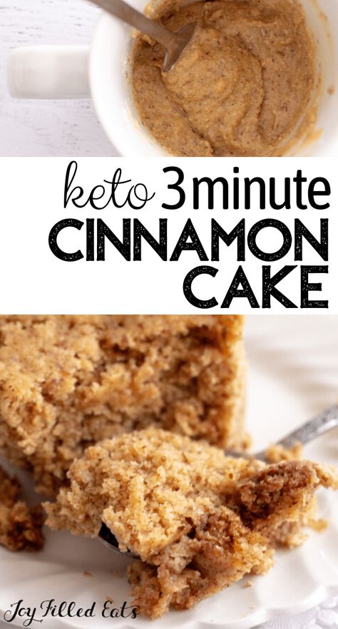 Keto Cinnamon Mug Cake, Mug Cake Low Carb, Cinnamon Mug Cake, Low Carb Mug Cakes, Keto Cinnamon, Low Carb Low Fat Recipes, Postre Keto, Keto Mug Cake, Cinnamon Cake