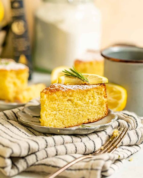 Lemon Rosemary Olive Oil Cake - Britney Breaks Bread Tiramisu, Lemon Rosemary Olive Oil Cake, Rosemary Olive Oil Cake, Italian Christmas Desserts, Rainbow Cookies Recipe, Almond Paste Cookies, Italian Christmas Cookie Recipes, Olive Oil Cake Recipe, Rosemary Olive Oil