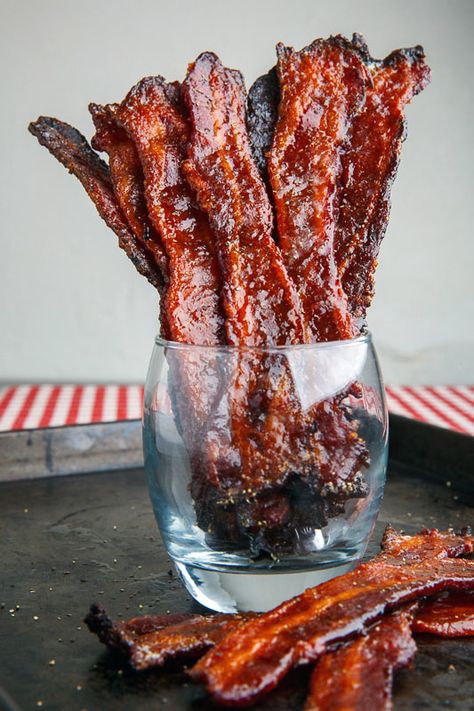 Maple Candied Bacon Maple Candied Bacon Recipe, Maple Candied Bacon, Candied Bacon Recipe, Maple Candy, Cake Ball, Bacon Recipe, Breakfast And Brunch, Candied Bacon, Lake Food