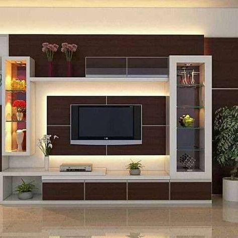 Cupboard With Tv Unit, Interior Design Cupboards, Bedrop Tv, Tv Cupboard Design For Hall, Cupboard Design For Hall, Main Hall Interior Design, Tv Unit With Pooja Unit, Tv Cupboard Design, Tv Cabinet Design Modern