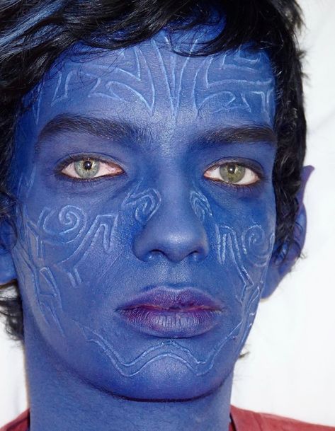 Xmen Costume, Nightcrawler Xmen, Kodi Smit Mcphee, Xmen, X Men, Halloween Face Makeup, Makeup Looks, Halloween Costumes, Marvel