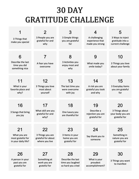 30 Day Gratitude Challenge, 5 Minutes Journal, Gratitude Prompts, Journal Inspiration Writing, To Do Planner, Healing Journaling, Journal Challenge, Gratitude Journal Prompts, Gratitude Challenge